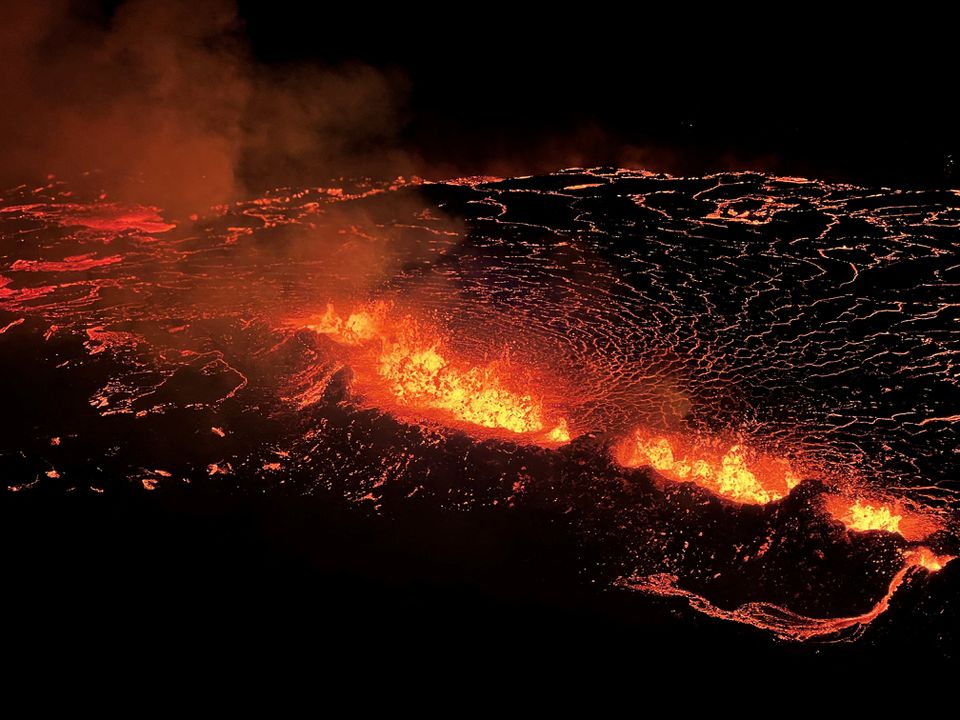 Volcanic eruption in Iceland, natural disaster 2022