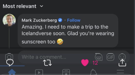 Tweet from Mark Zuckerberg: 