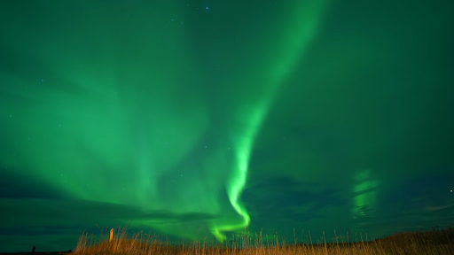 Northern lights in rural Iceland