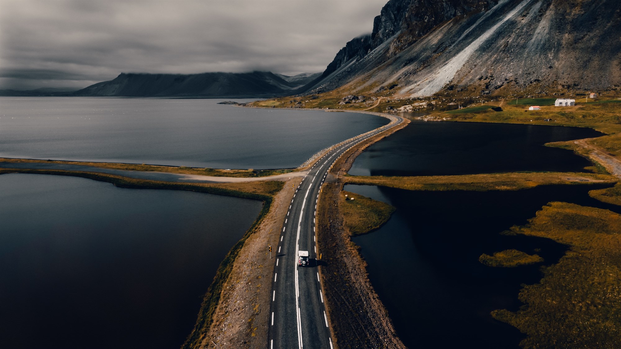 Road through Iceland landscape