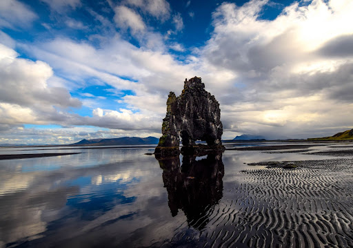 The Hvítserkur Sea Stack, a basalt column in Iceland